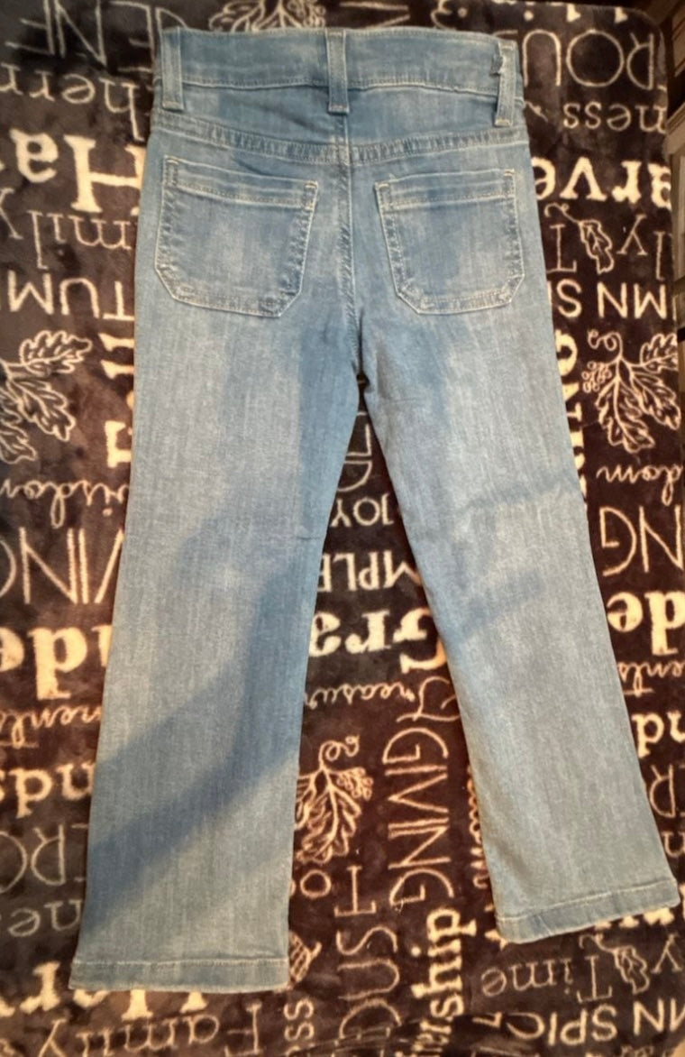 Cat & Jack Girls Flare Ankle Length Adjustable Waist Jeans Size 5T