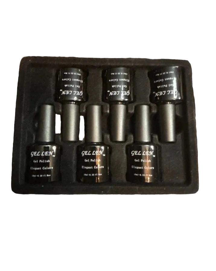 Gellen Gel Nail Polish Kit, Charming 6 Colors Fashion Lady series