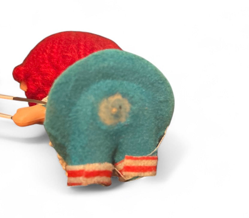 Vintage Raggedy Ann Plastic Christmas Tree Ornament with Yarn Hair