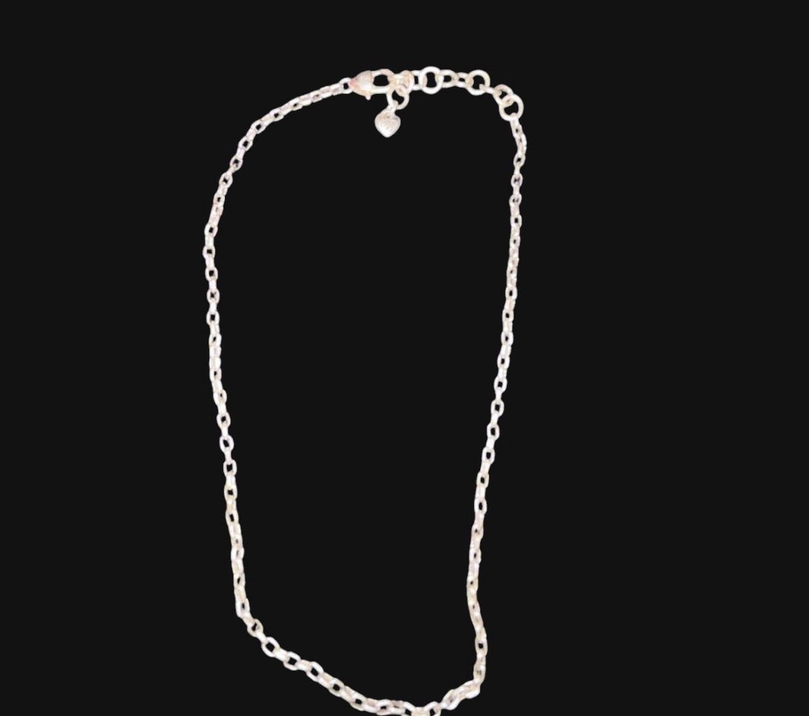 Brighton Silver Tone Heart Clasp Cable Chain Necklace