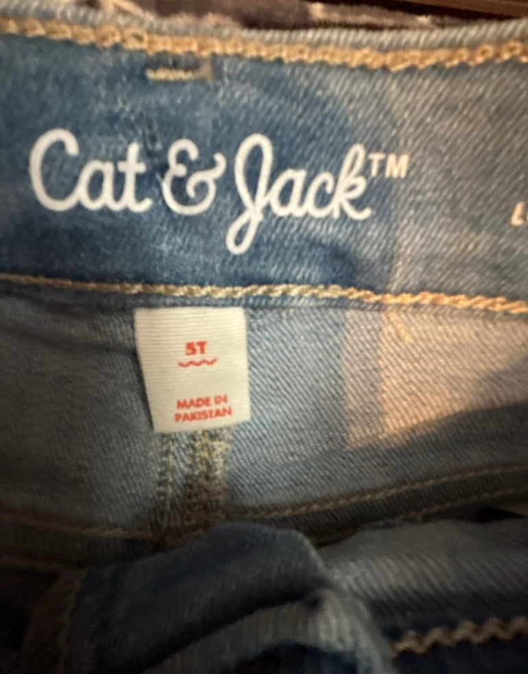 Cat & Jack Girls Flare Ankle Length Adjustable Waist Jeans Size 5T