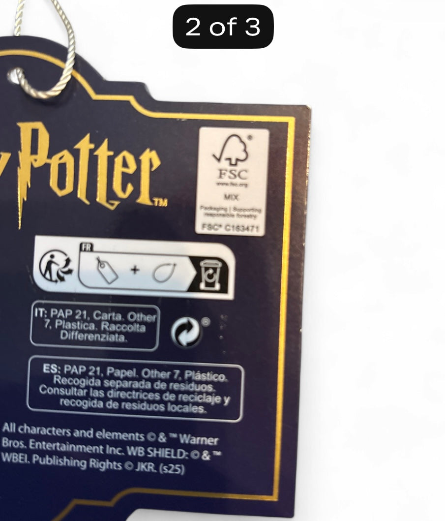 Harry Potter Magical Icons Gold Pattern Zip Pouch Wallet