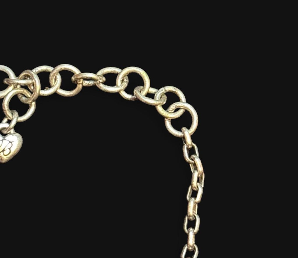Brighton Silver Tone Heart Clasp Cable Chain Necklace