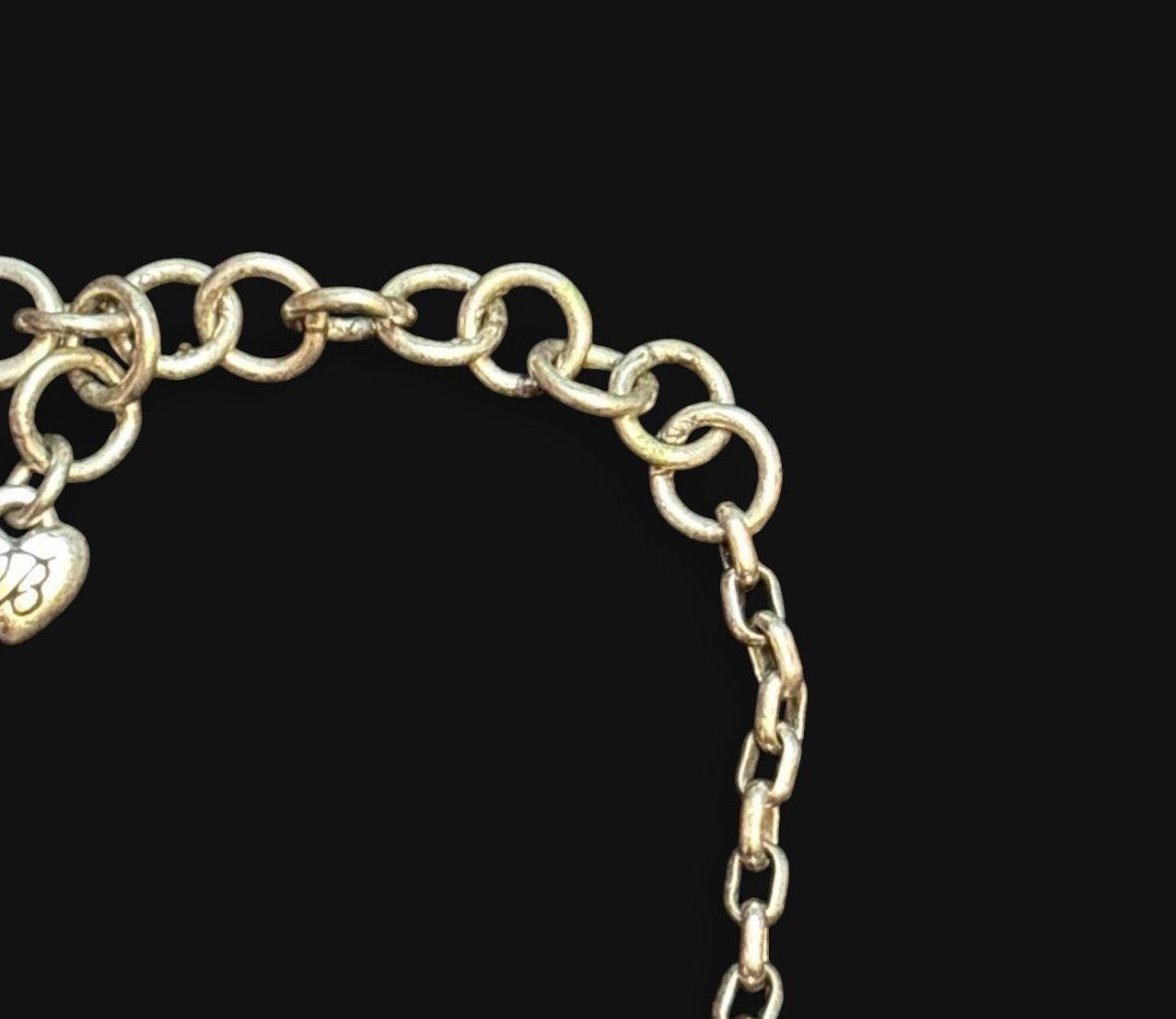 Brighton Silver Tone Heart Clasp Cable Chain Necklace