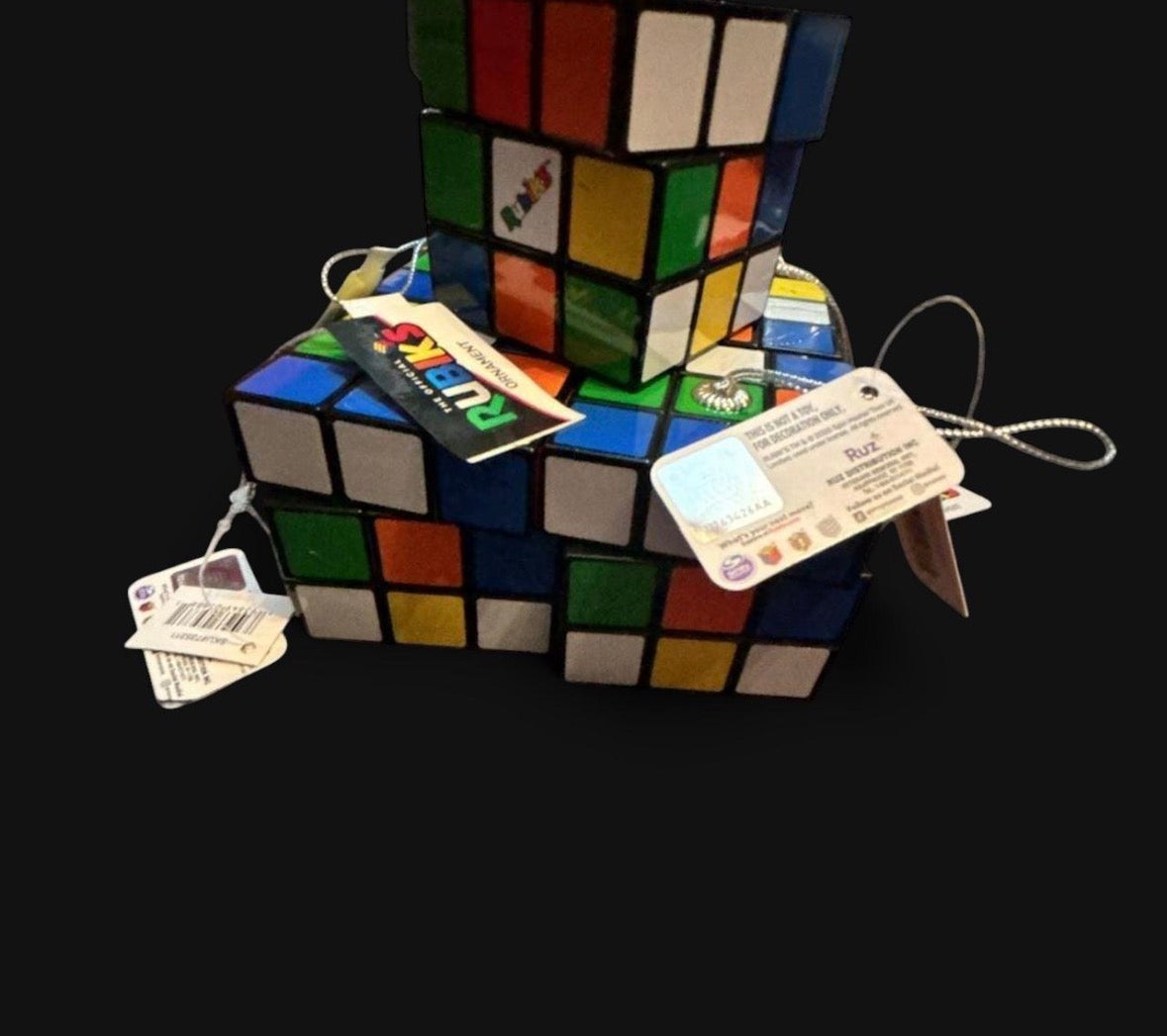 5 Official Rubik's Cube Hanging Christmas Tree Ornament by Ruz