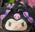 Sanrio Kuromi Large Fluffy Plush Crossbody Shoulder Bag