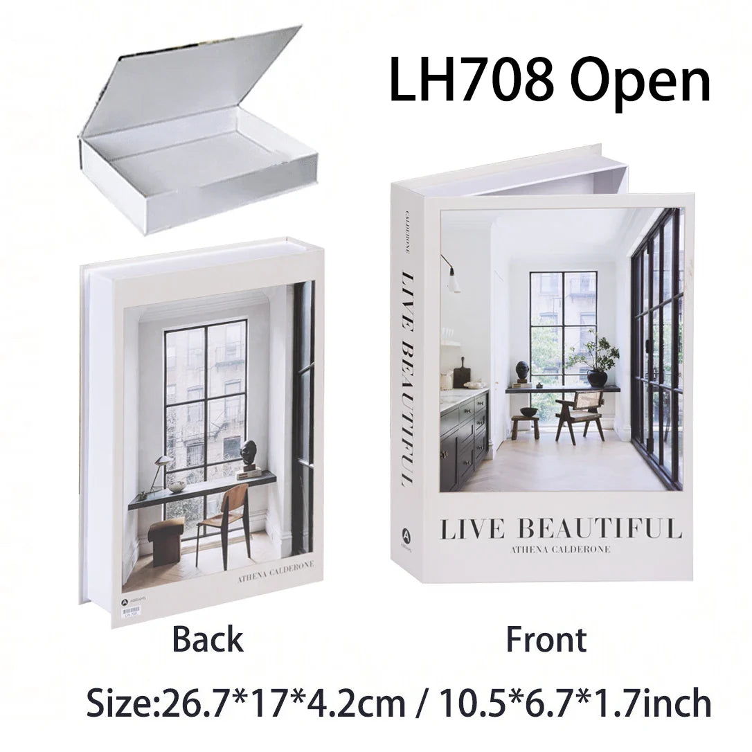 Luxury Fake Books Home Decoration Accessories for Living Room Fashion Fake Book Storage Box Simple Nordic Coffee Table Books
