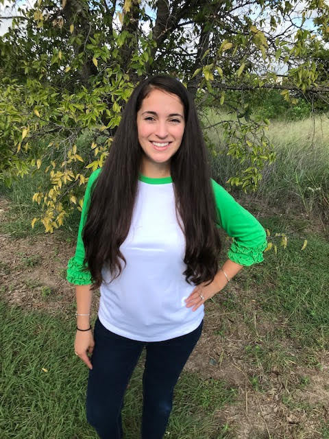 ADULT Ruffle Raglan Shirt