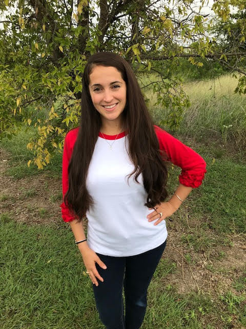 ADULT Ruffle Raglan Shirt