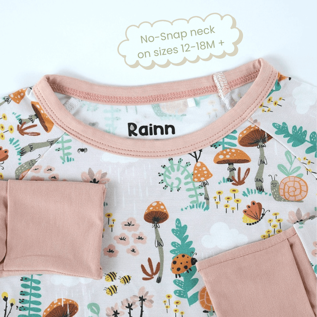 Bamboo Crescent Zipp Jammies - Fern