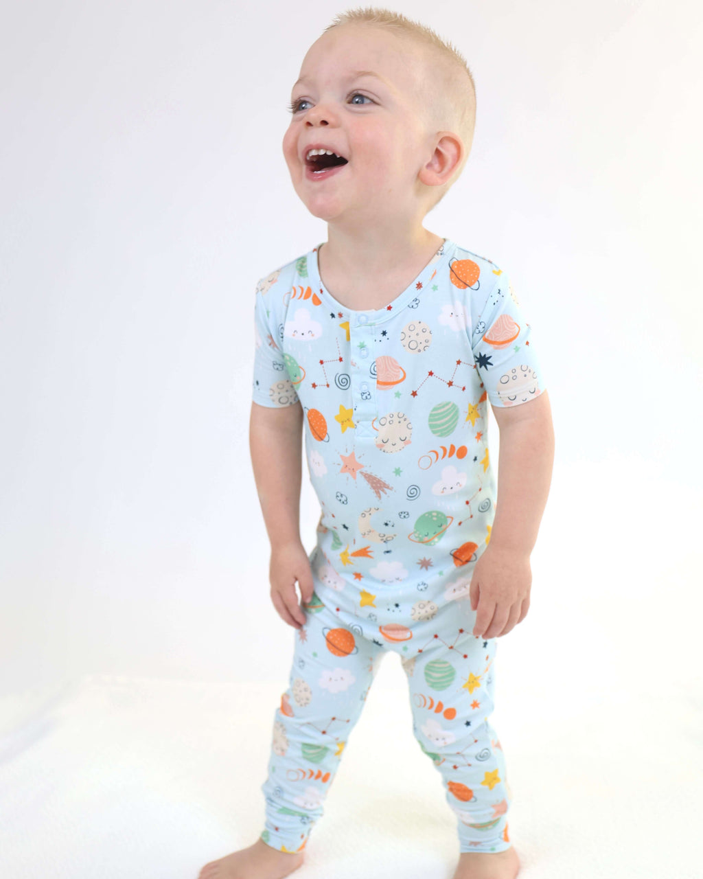 Bamboo Pull Up Romper - Cosmic