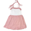 Threaded Cotton Ruffle Tie Sun Dress 100% Cotton